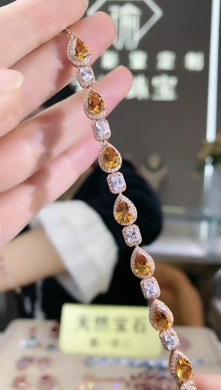 【闪购商品】水晶手链银S925镶嵌手链