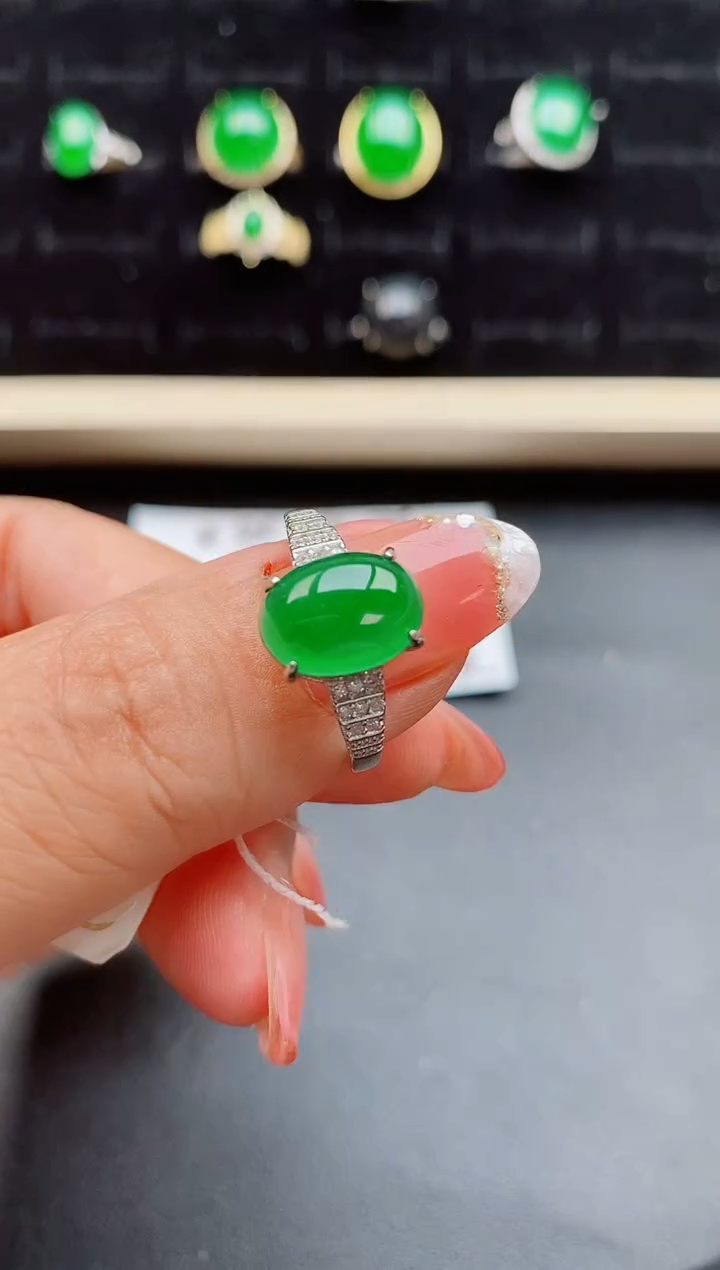 【闪购商品】翡翠戒指银S925镶嵌5085050