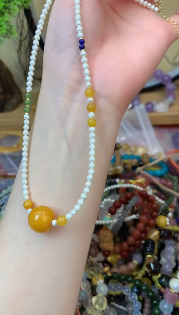 【闪购商品】淡水珍珠颈饰银S925镶嵌236