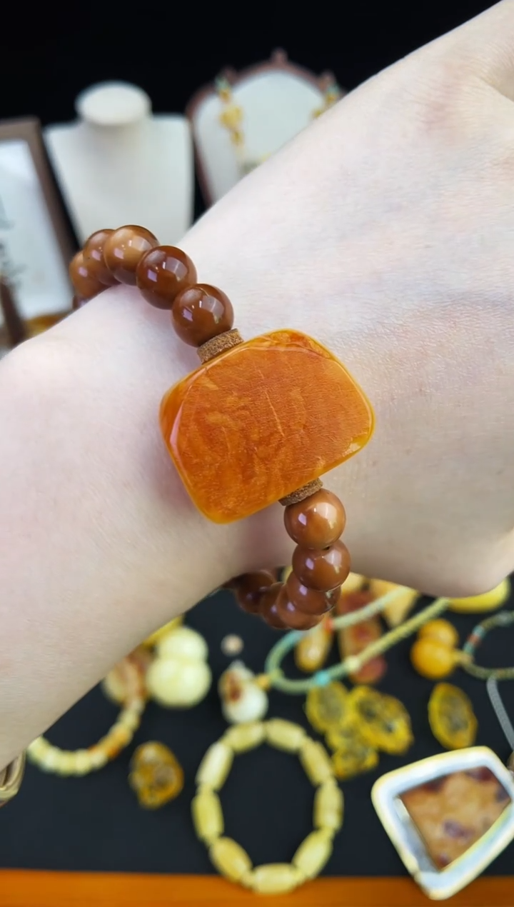 琥珀未镶嵌珠宝奇石柒月