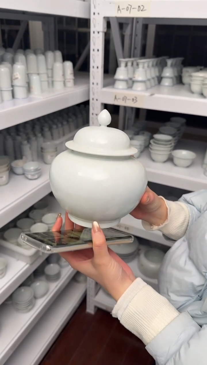 杯子陶瓷S**p白胎将军罐白胎将军罐