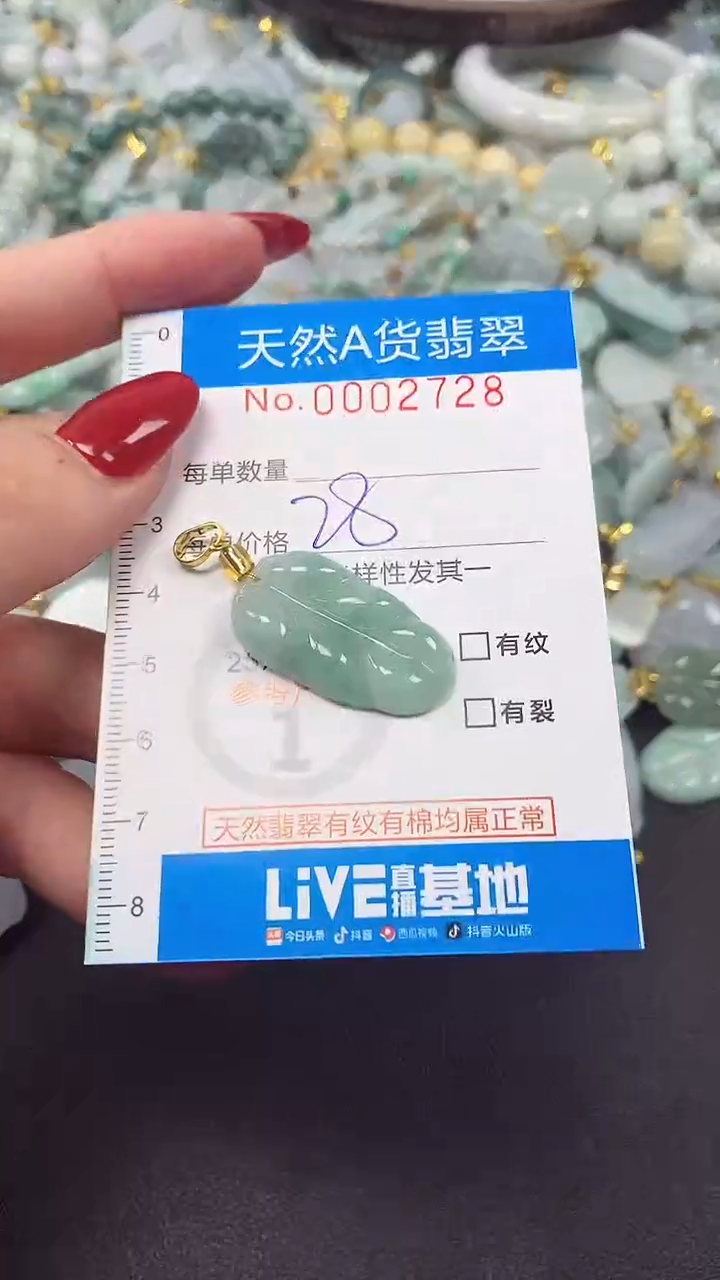 颈饰未镶嵌翡翠净货挂件-2728