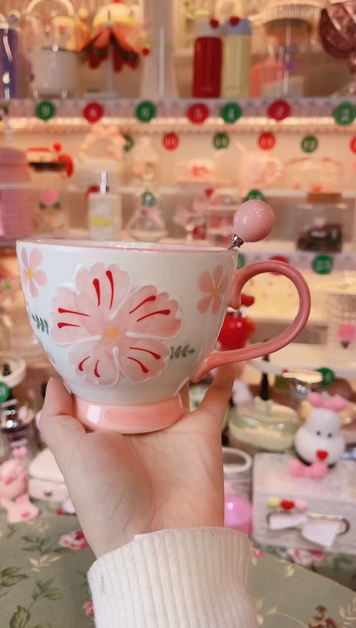 【闪购商品】摆件花朵早餐杯品质好，发货快，放心拍