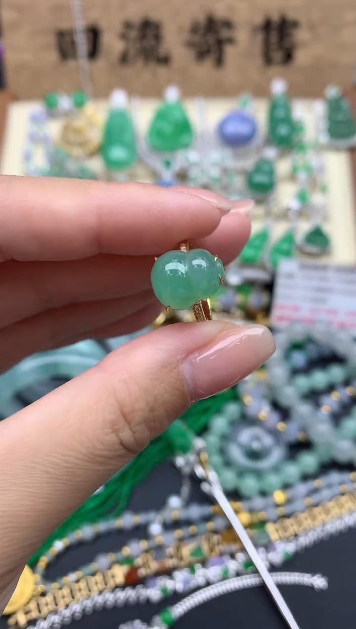 【闪购商品】翡翠戒指18K金镶嵌396-中国好珍宝