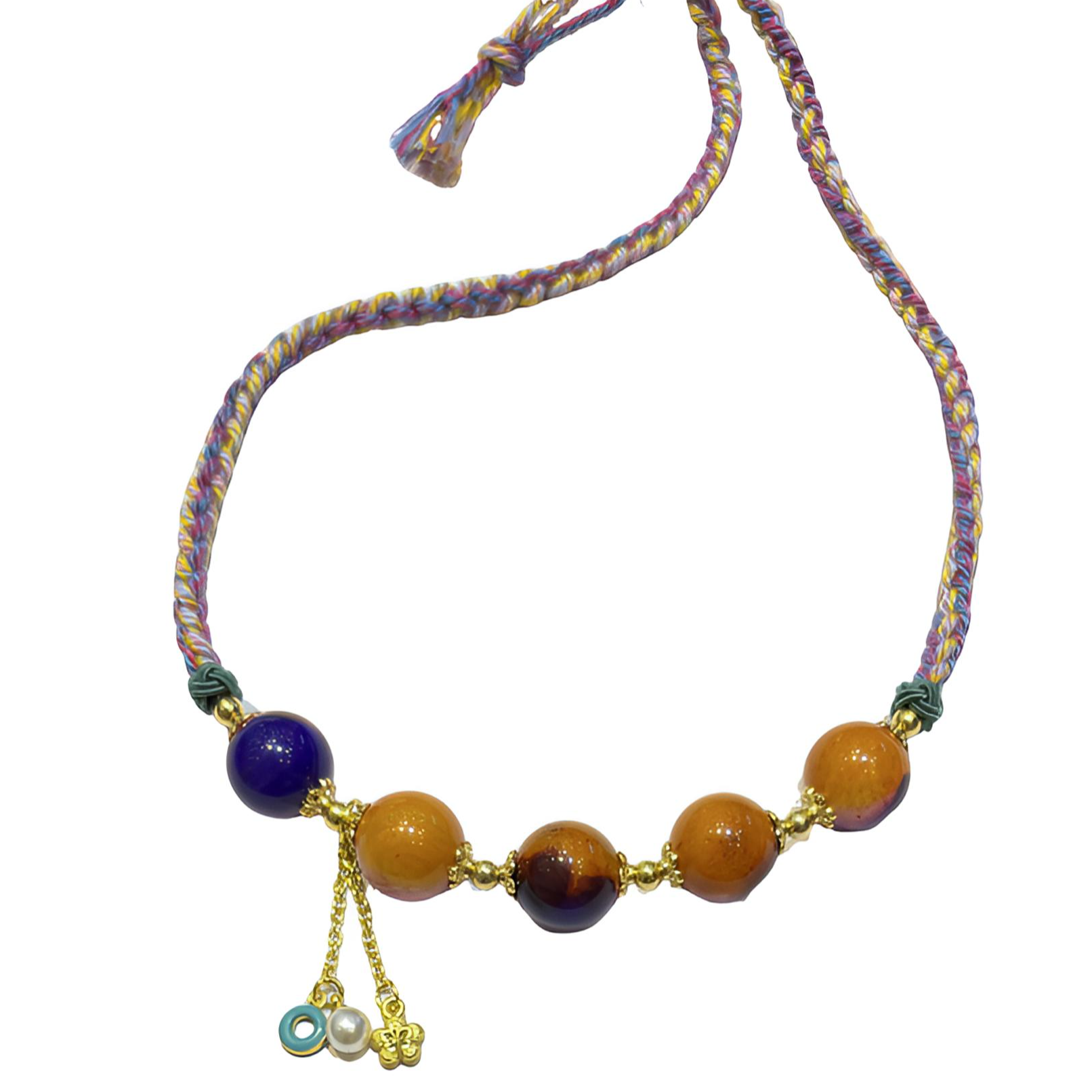 高定珠宝慈姑石五福临门吊坠-合金XD271