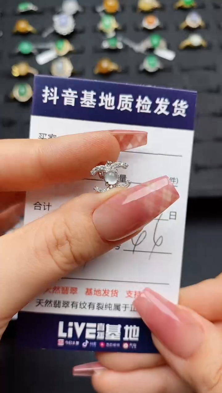 翡翠银S925镶嵌颈饰...........