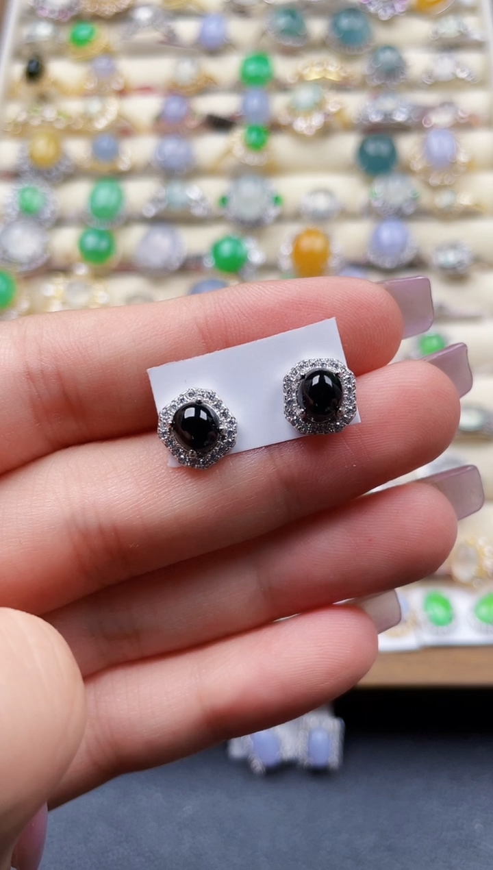 银S925镶嵌戒指翡翠J**** 1