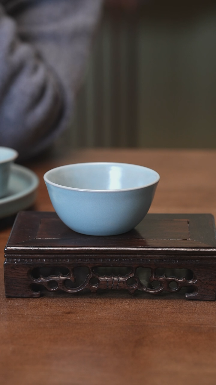 【闪购商品】Y宝丰宋官窑原产地汝瓷鸡缸杯（微瑕）