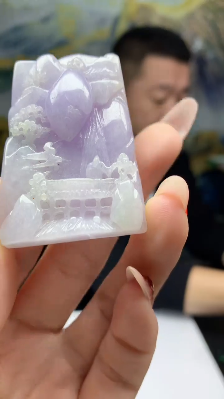 【闪购商品】定制翡翠未镶嵌1064ry-毛货挂件72