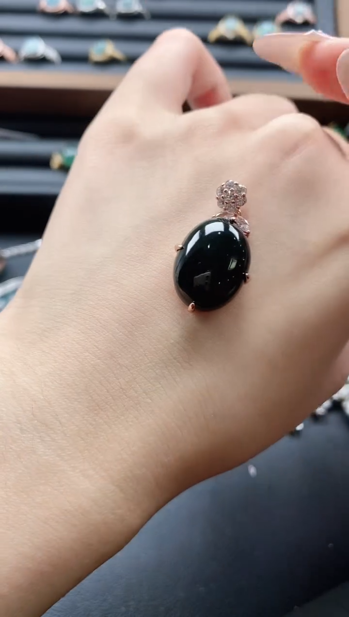 【闪购商品】翡翠戒指银S925镶嵌15151