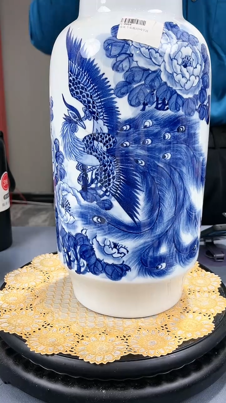 【闪购商品】官窑瓷画院048官窑瓷画院凤凰赏瓶