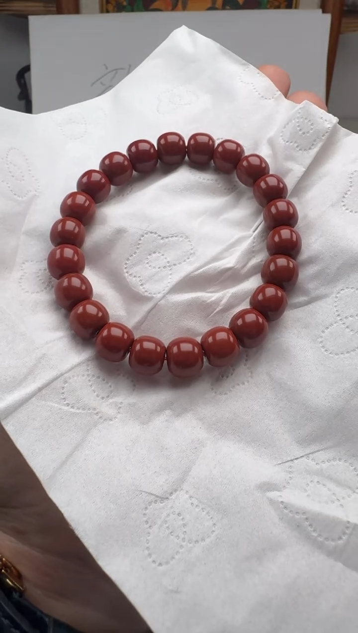 未镶嵌手串南红玛瑙木**里手串 南红玛瑙