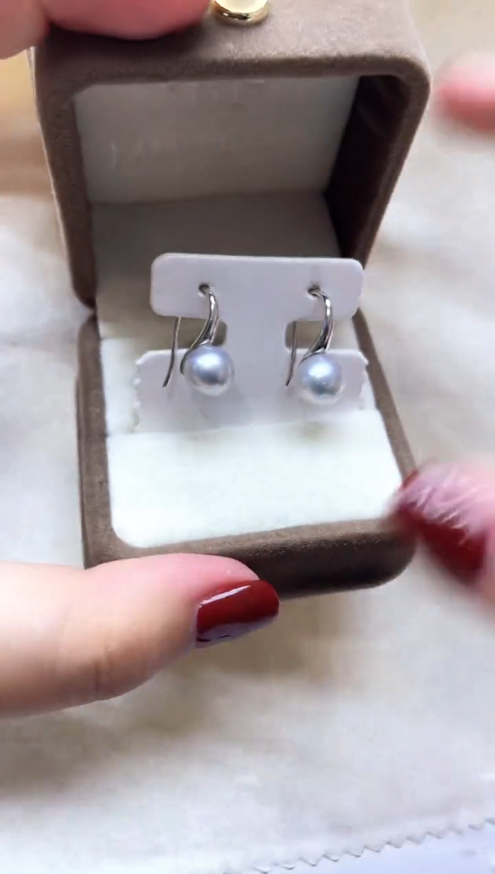 【闪购商品】海水珍珠耳饰银S925镶嵌2