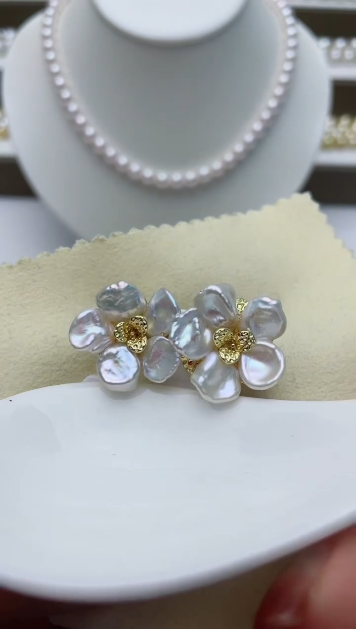 【闪购商品】淡水珍珠耳饰未镶嵌W14