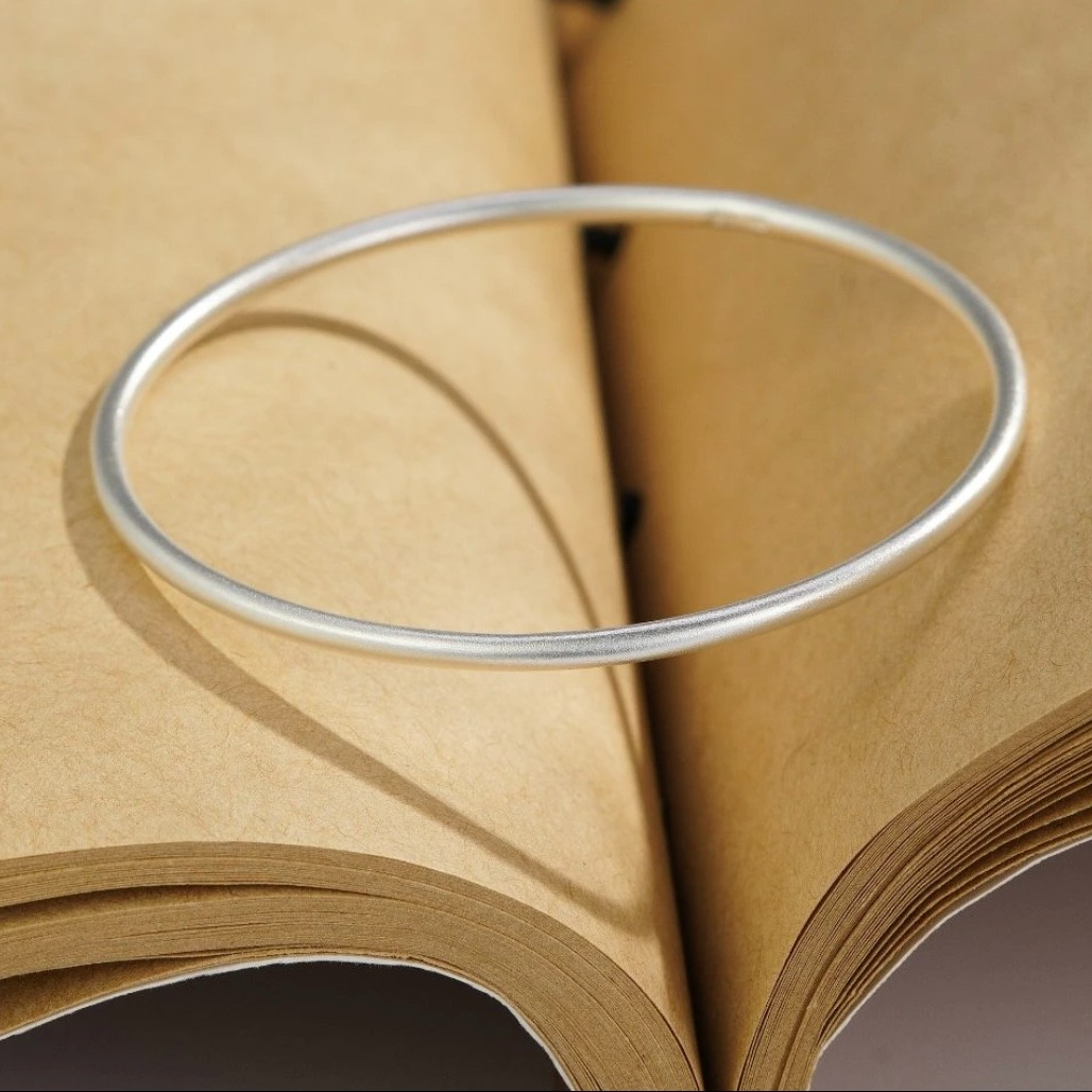 三生三世手镯女气质三环实心传承镀银手环小众送礼小众饰品镯子