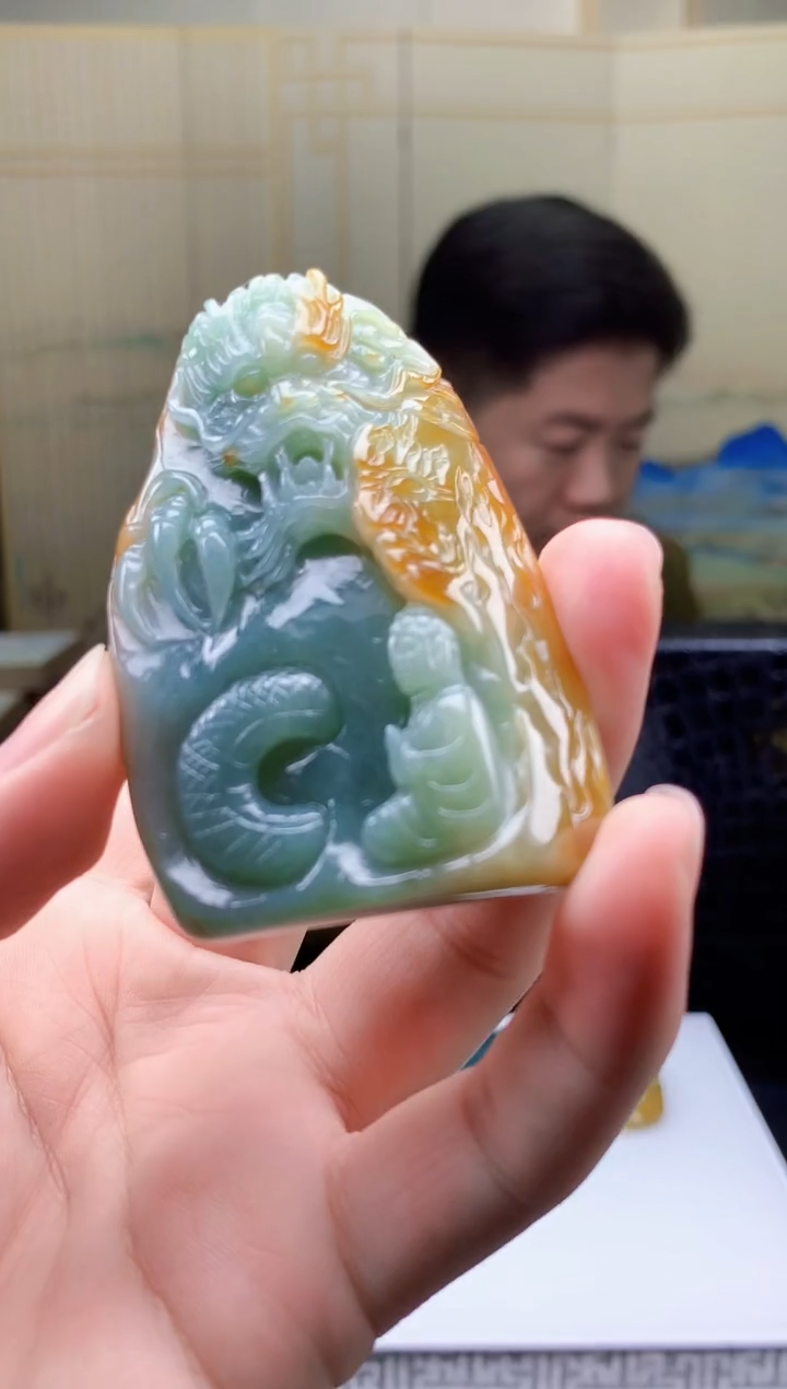 【闪购商品】定制翡翠未镶嵌4917bb-毛货挂件