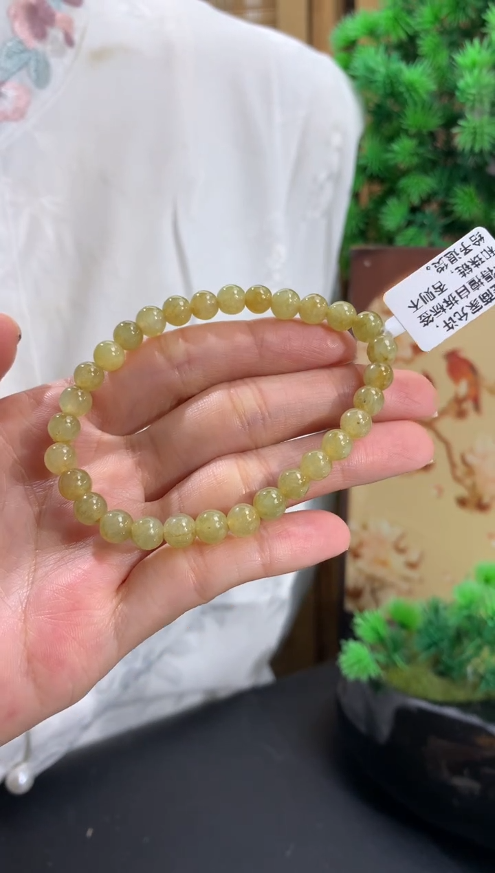 未镶嵌手串翡翠卡6mm