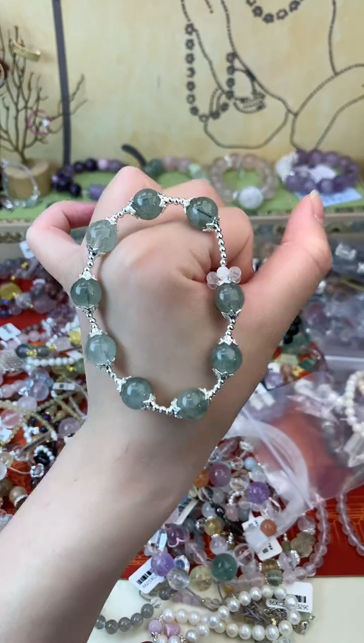 发晶手链未镶嵌358手串