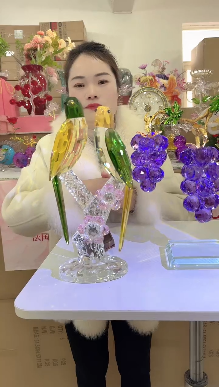 【闪购商品】无铅玻璃迪喜花器-k-早72 喜鹊大号