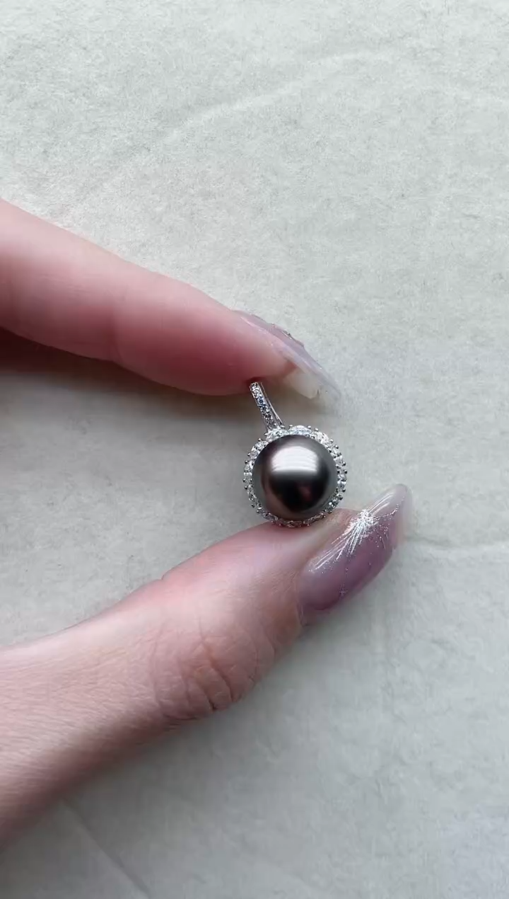 【闪购商品】海水珍珠吊坠银S925镶嵌62