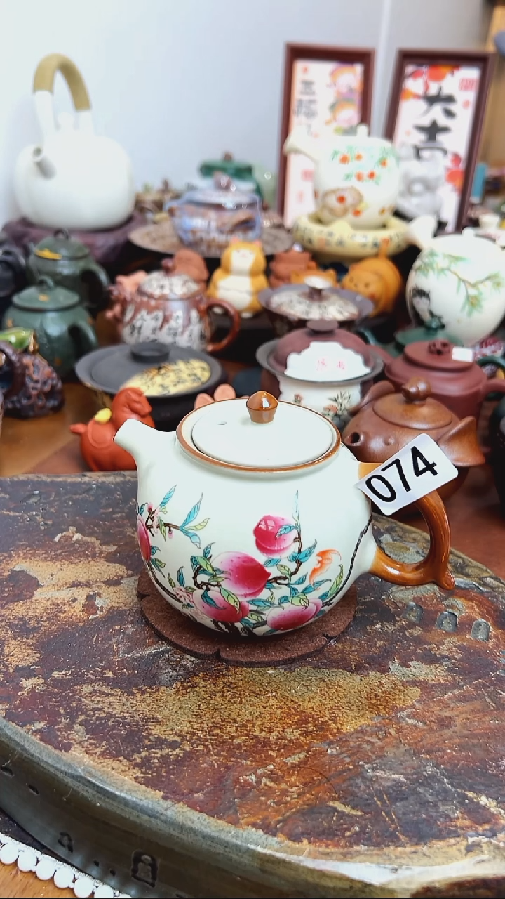   【茶瓷物语】桃子 壶074