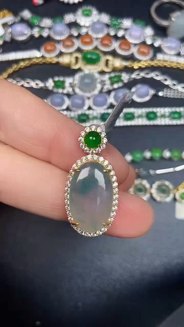 银S925镶嵌戒指翡翠1920