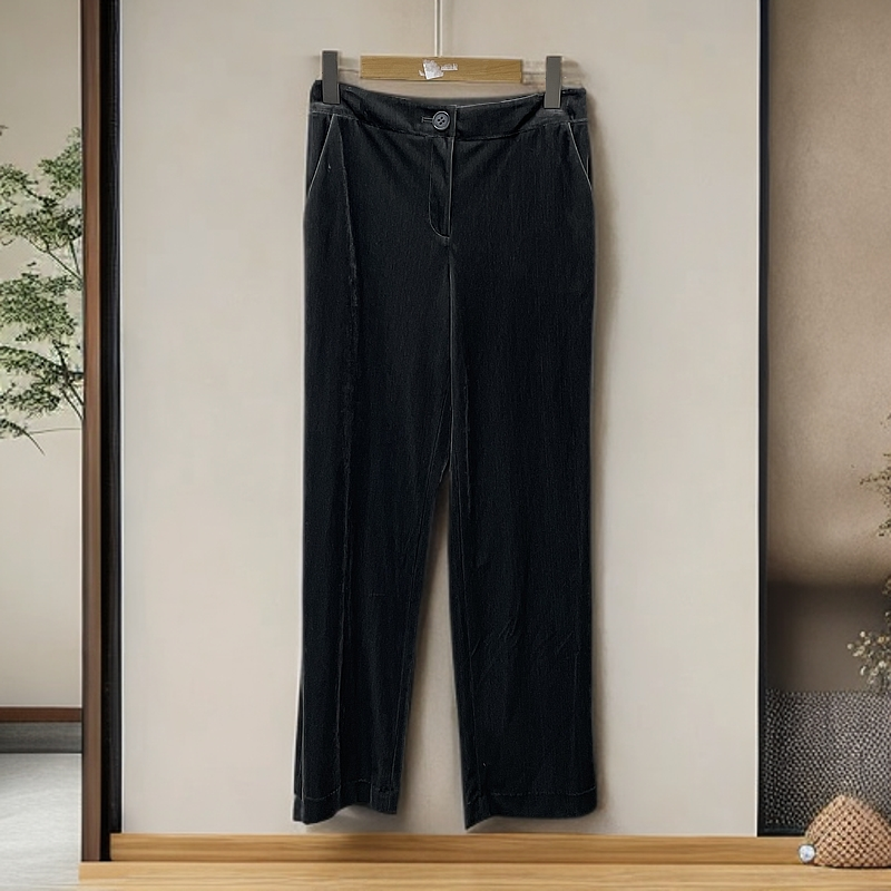 LR064  垂顺显瘦丝绒窄版阔腿裤LWL331K009