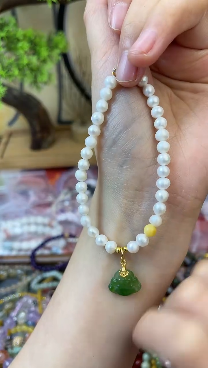 【闪购商品】淡水珍珠手绳银S925镶嵌312