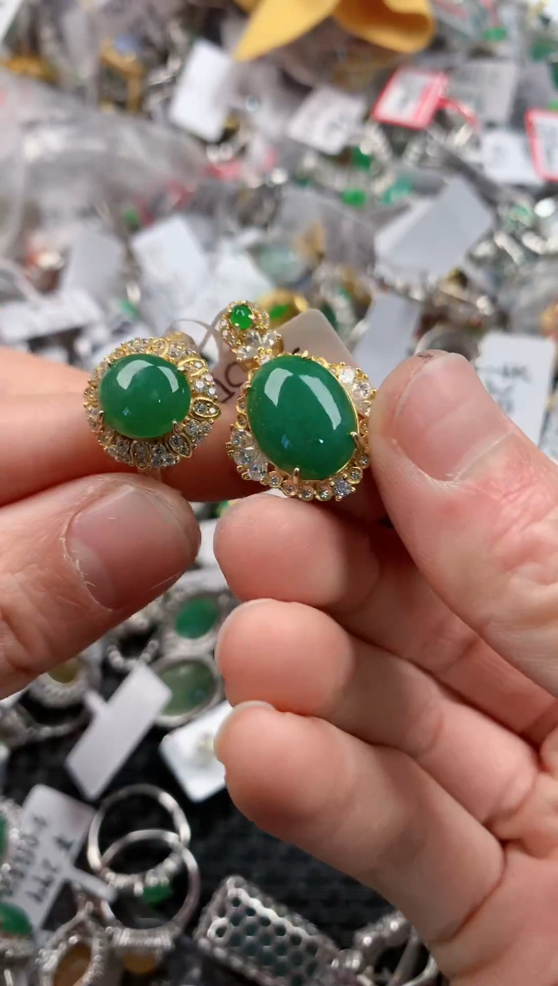 银S925镶嵌戒指翡翠4444   7