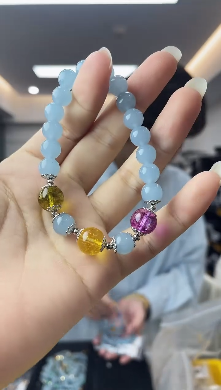 【闪购商品】海蓝宝石手链未镶嵌多样性一件发货