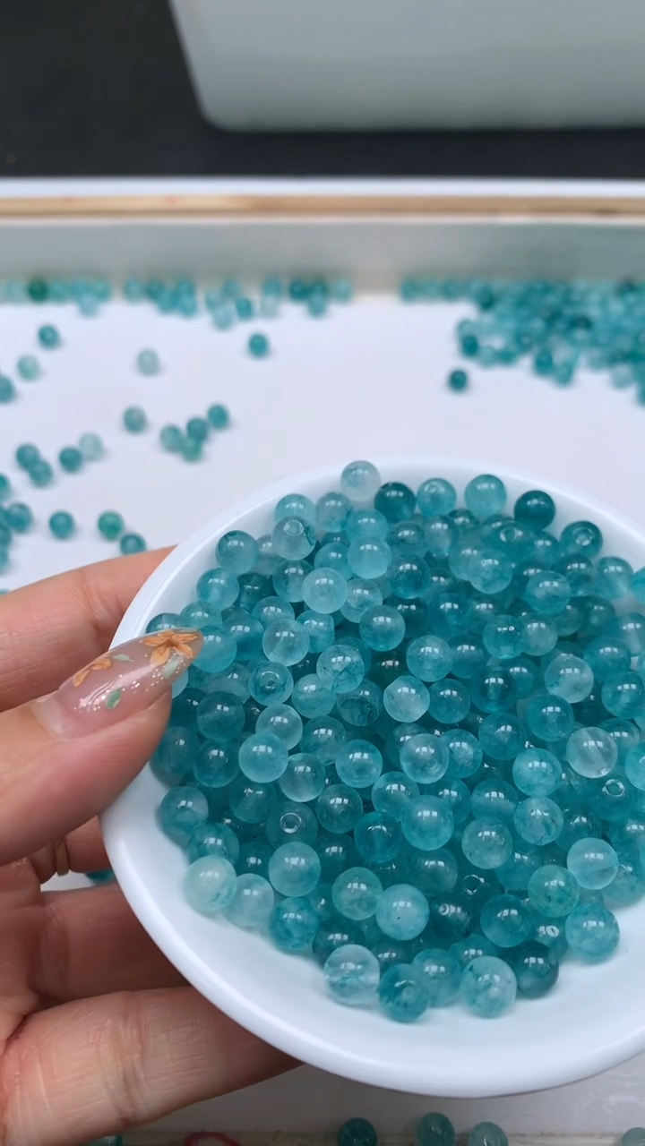 未镶嵌散珠碧玺A1790 帕蓝碧玺6mm30个6.8元