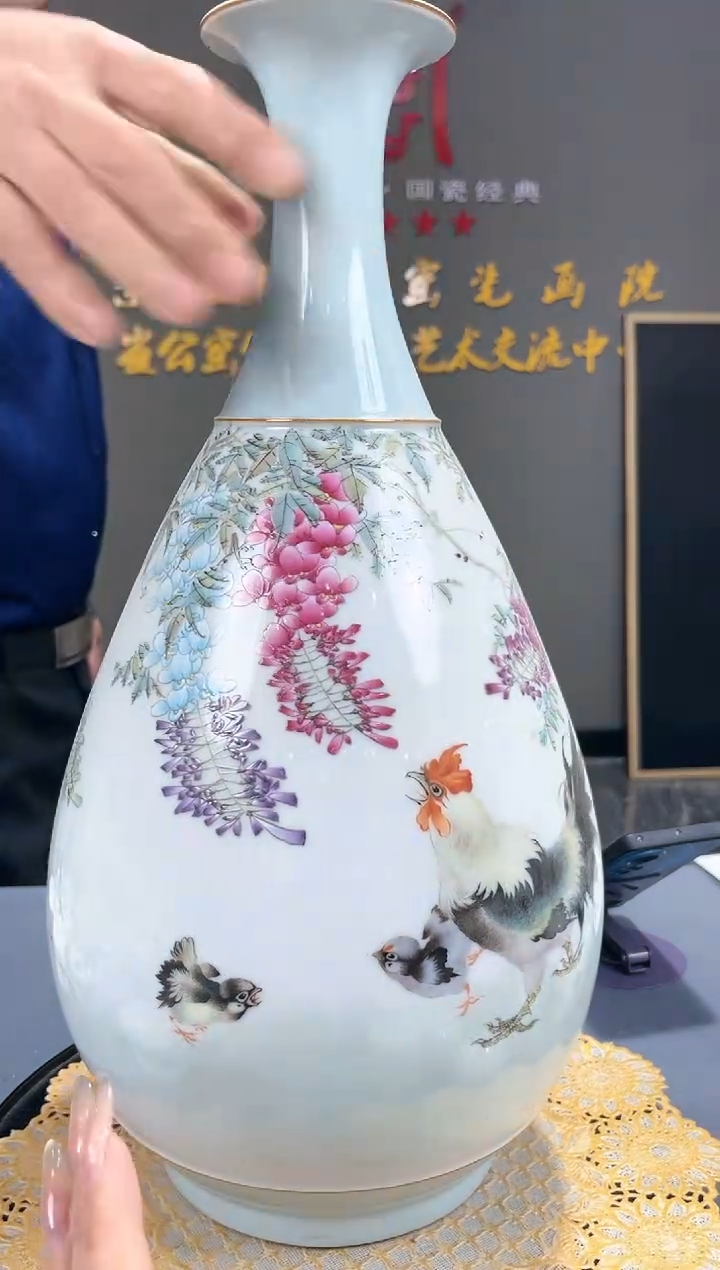 【闪购商品】官窑瓷画院606官窑瓷画院大吉大利玉壶春