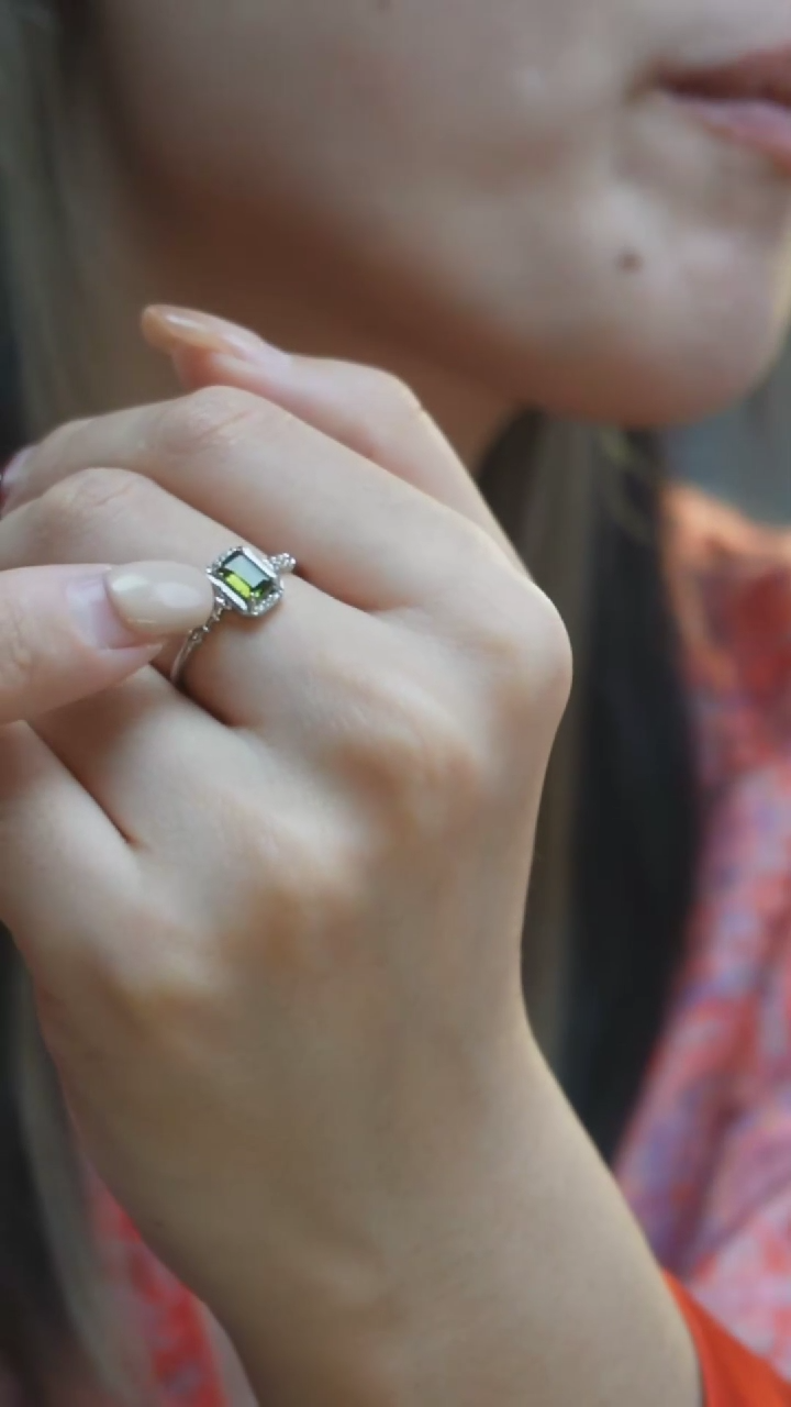 【闪购商品】碧玺开口戒未镶嵌Z67