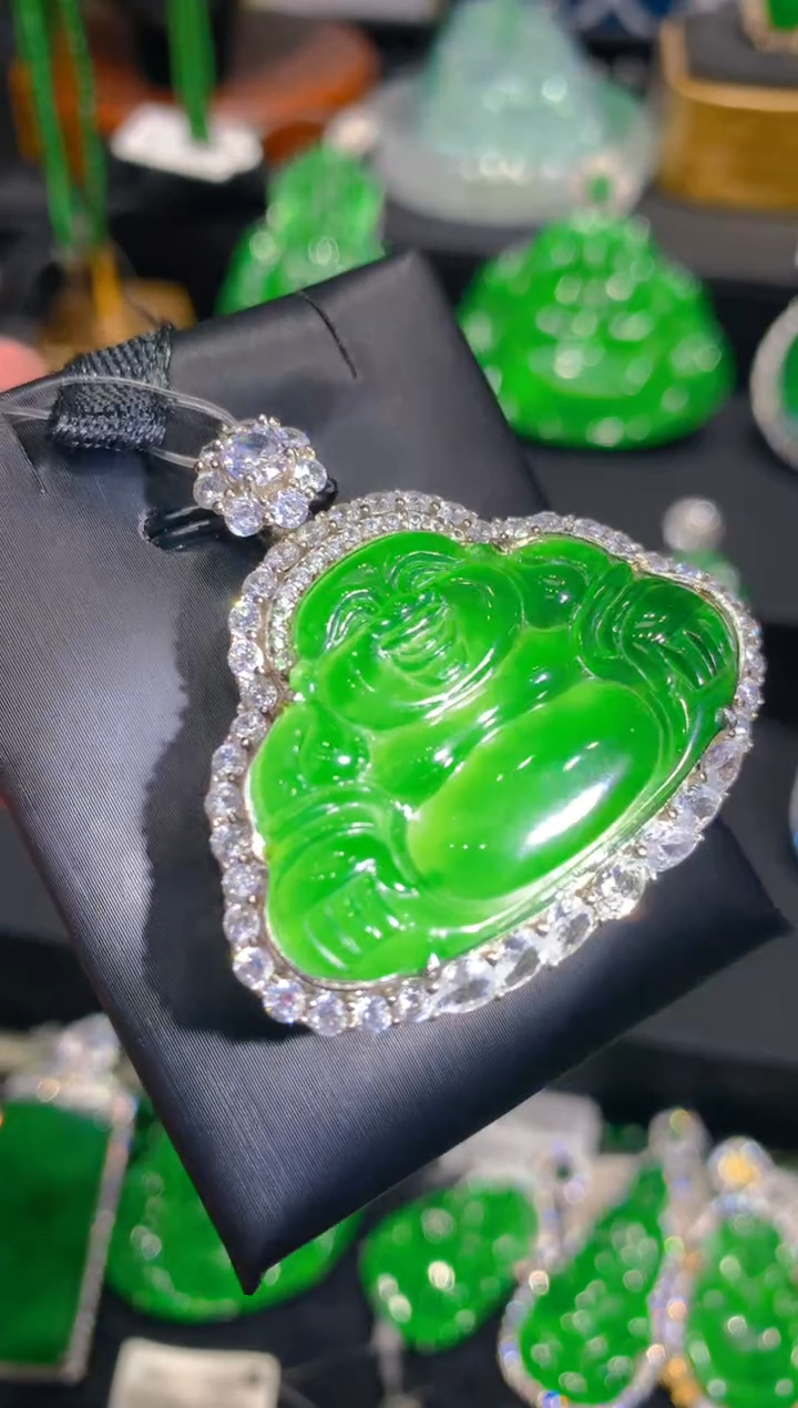 【闪购商品】翡翠颈饰银S925镶嵌佛公