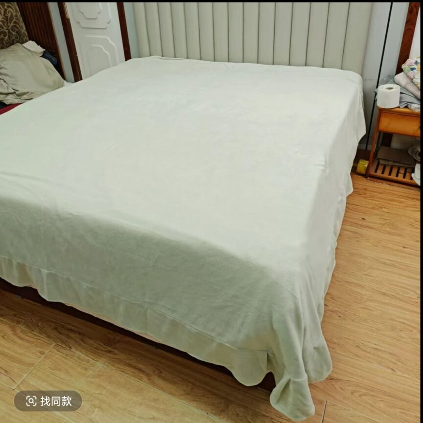 花边牛奶绒防静电冬季保暖床单245*250cm