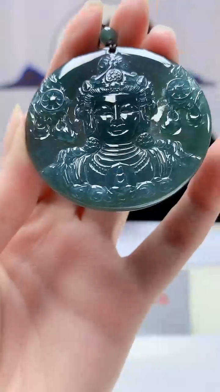 【闪购商品】定制翡翠未镶嵌4829zm-毛货挂件人物65