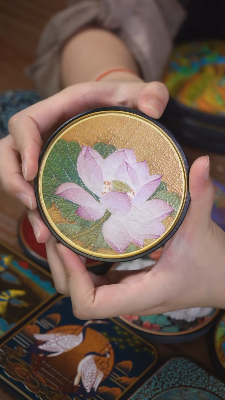 壹藏贰宝出水芙蓉杯垫一片