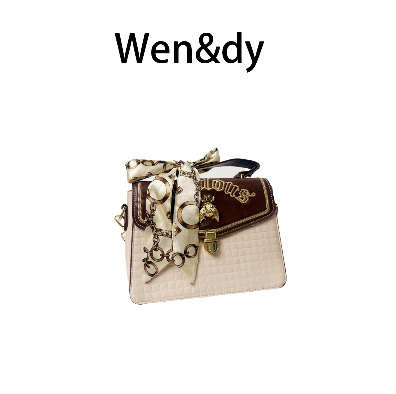 新款潮流刺绣小蜜蜂包包女轻奢时尚单肩包网红鞋款蜜蜂包