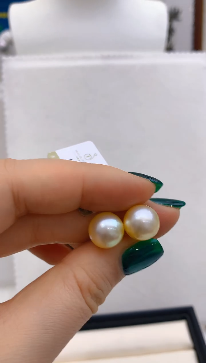 【闪购商品】海水珍珠耳饰18K金镶嵌257 11-12mm