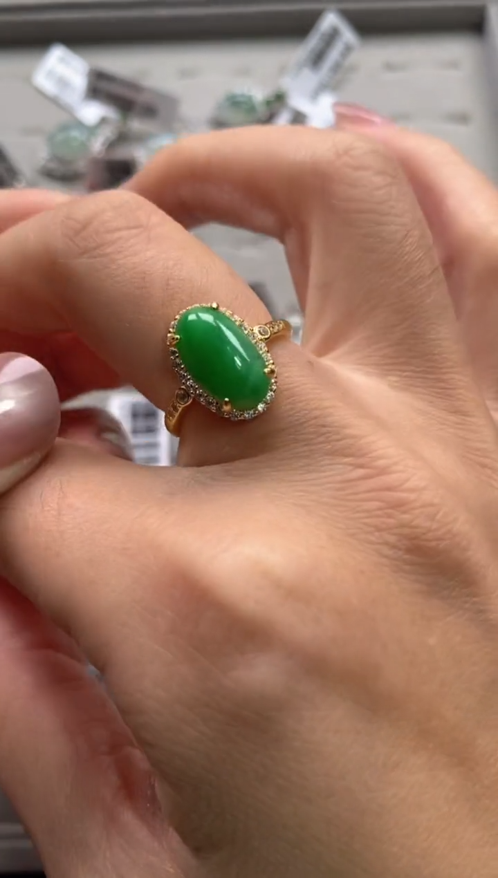 【闪购商品】翡翠戒指银S925镶嵌11111--1