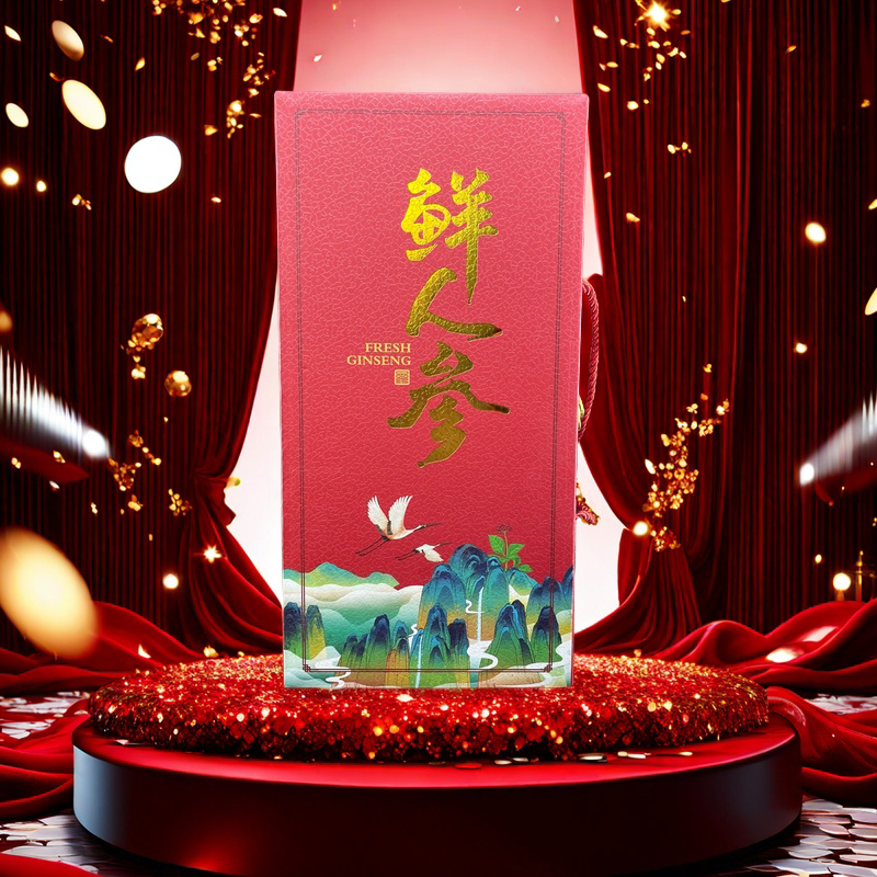 新年礼盒长白山新鲜人参送老人健康精品