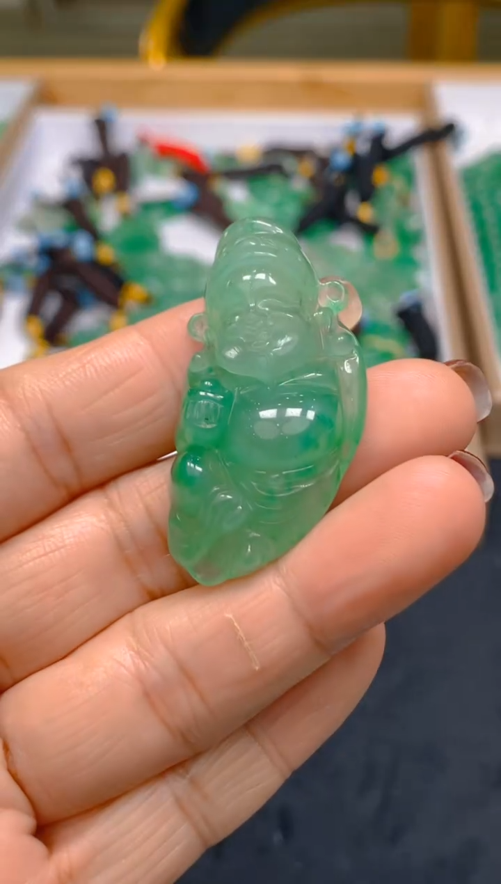 【闪购商品】石英质玉颈饰未镶嵌冰美人非洲翠089