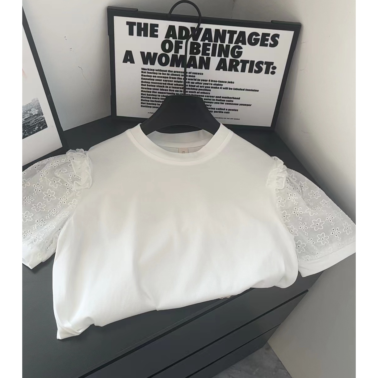 女童蕾丝袖夏季T恤115