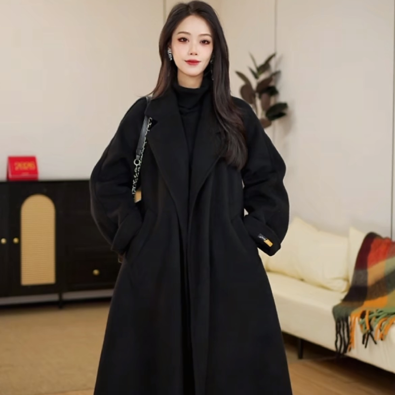【如一】2025秋冬新款双面绵羊毛大衣女士高端毛呢外套直播女装加厚