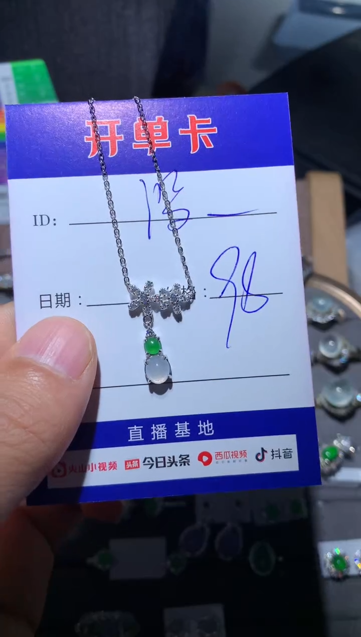 【闪购商品】翡翠颈饰银S925镶嵌 定向 