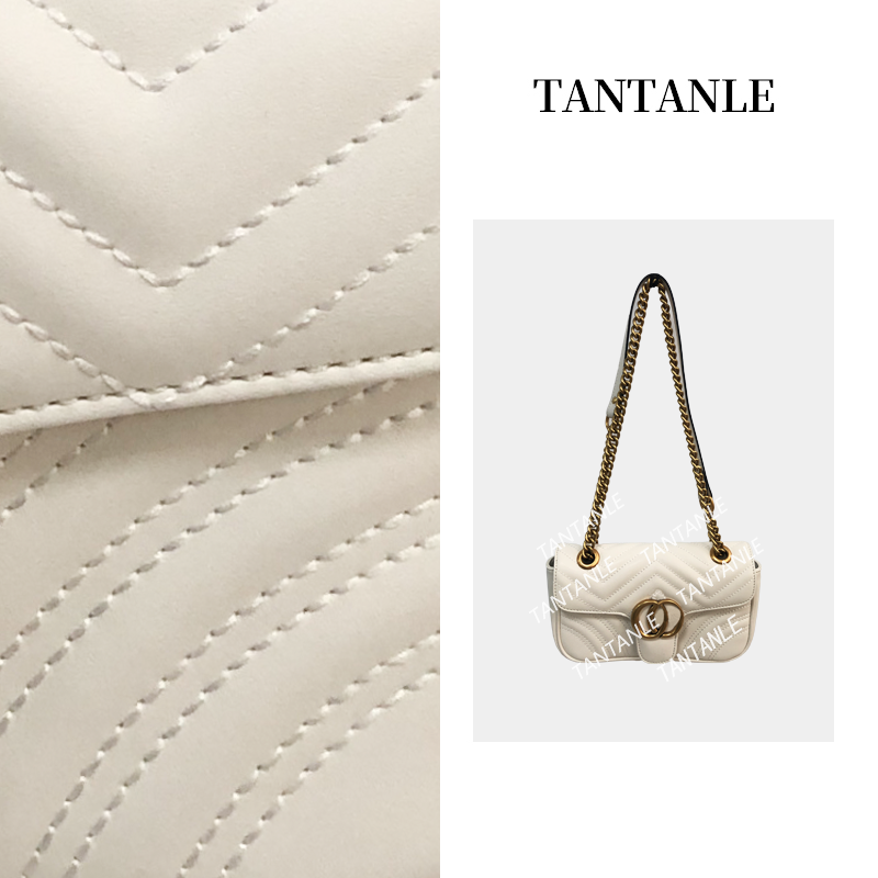 高定单肩斜跨时尚百搭腋下白色小香风经典女包