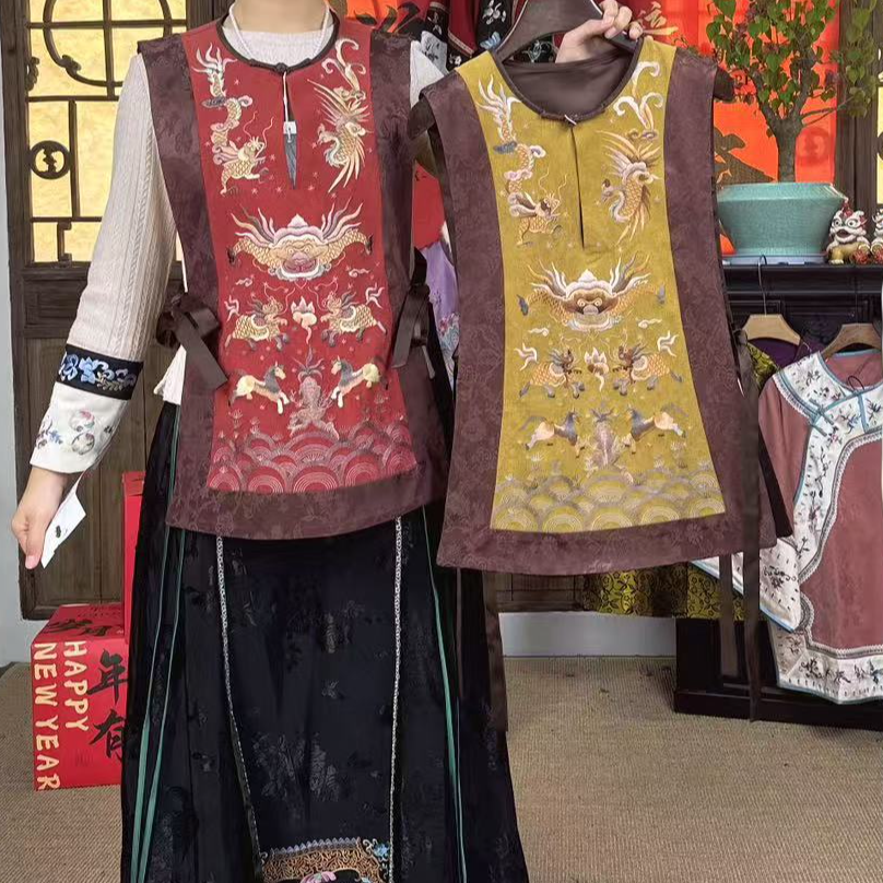 【初见十三郎】真丝中式国风马甲242365