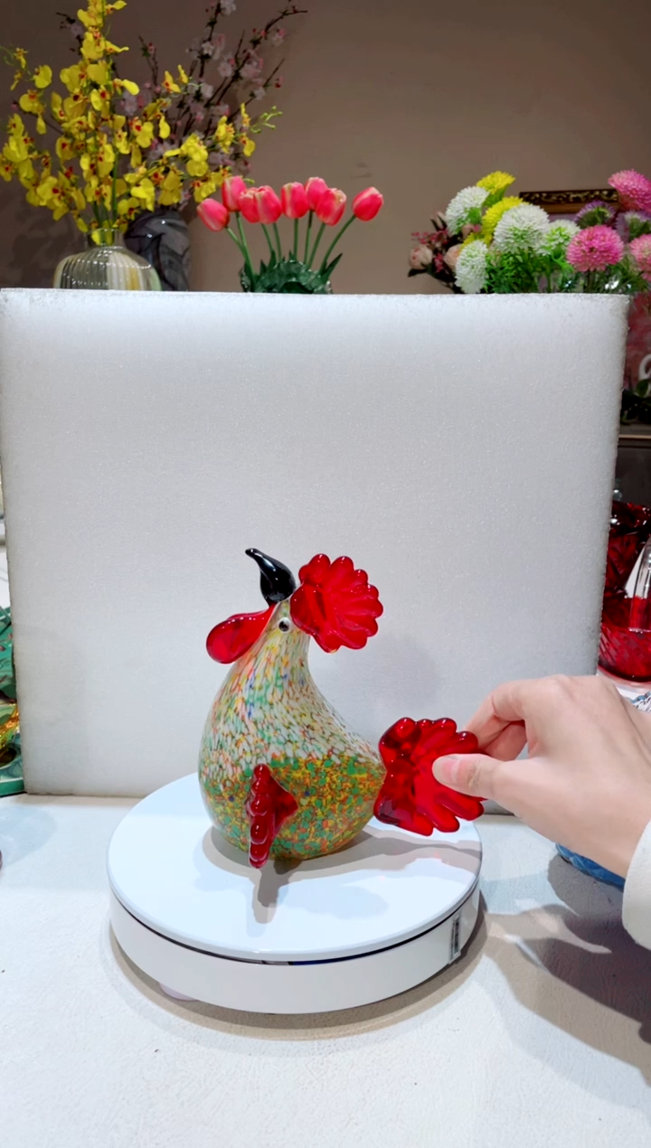 【闪购商品】琉璃手工艺品 绿公鸡