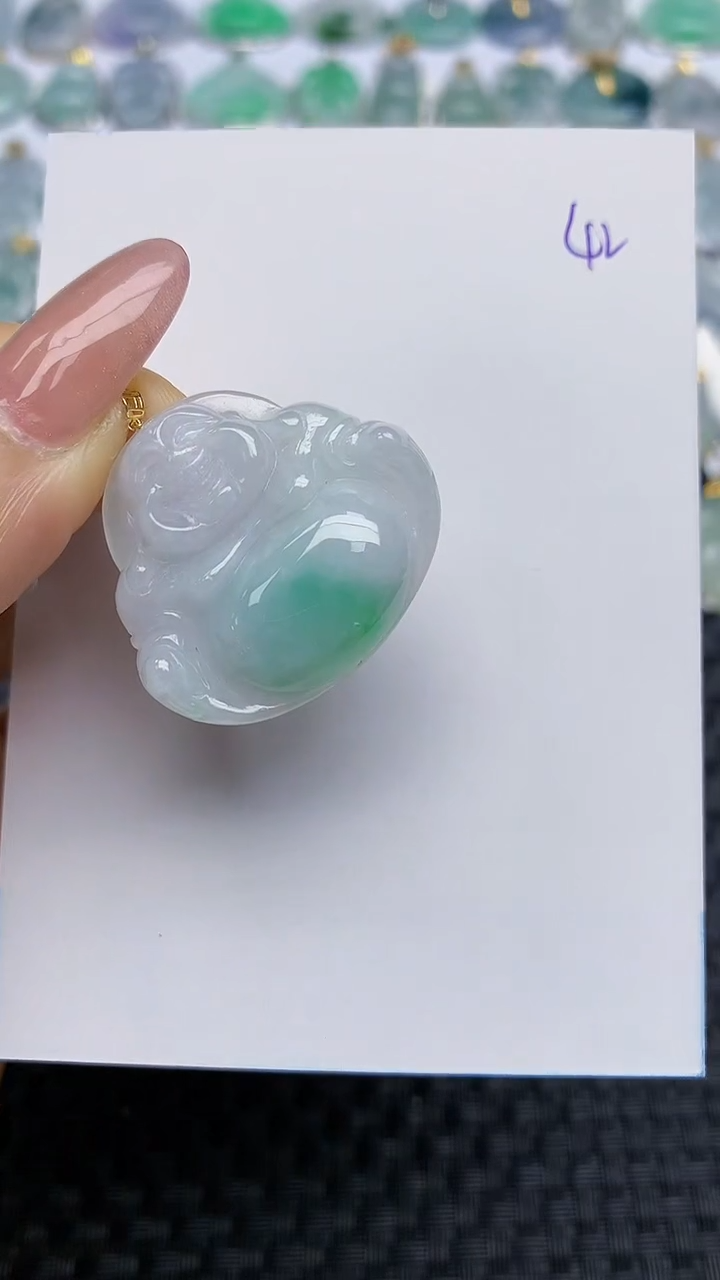 【闪购商品】翡翠颈饰18K金镶嵌天然A货翡翠 42