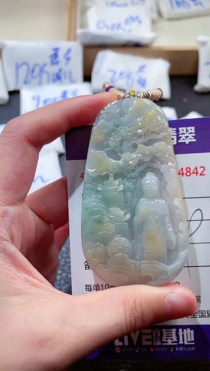 翡翠未镶嵌颈饰00004842